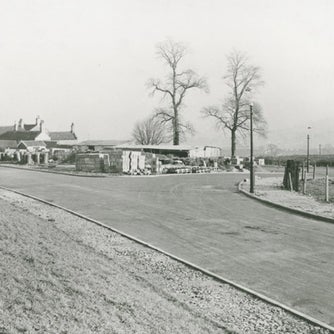 A black and white image of The Hollow, Twerton, Bath c.1931